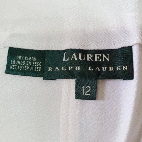 RALPH LAUREN PROVENCE WHITE STRETCH PANTS - Picture 6 of 9
